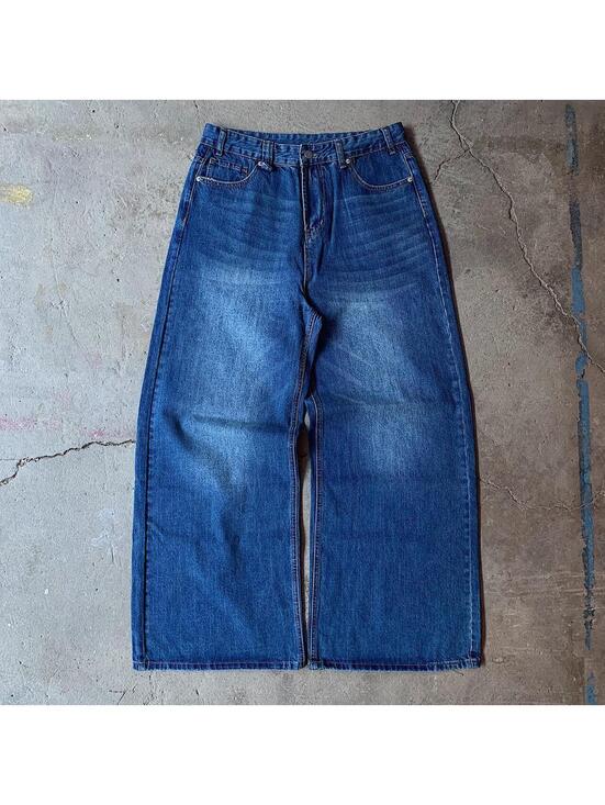 Other - Vintage Cyber baggy y2k urban wide leg faded blue wash denim skater jeans 2000s